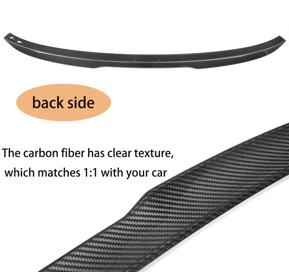 For BMW G80(M3) G20 Sedan G82(M4) G22 Coupe 2021+ Dry Carbon Tech Rear Trunk Tail Wings Car Accessories Rear Lip Spoiler, Glossy