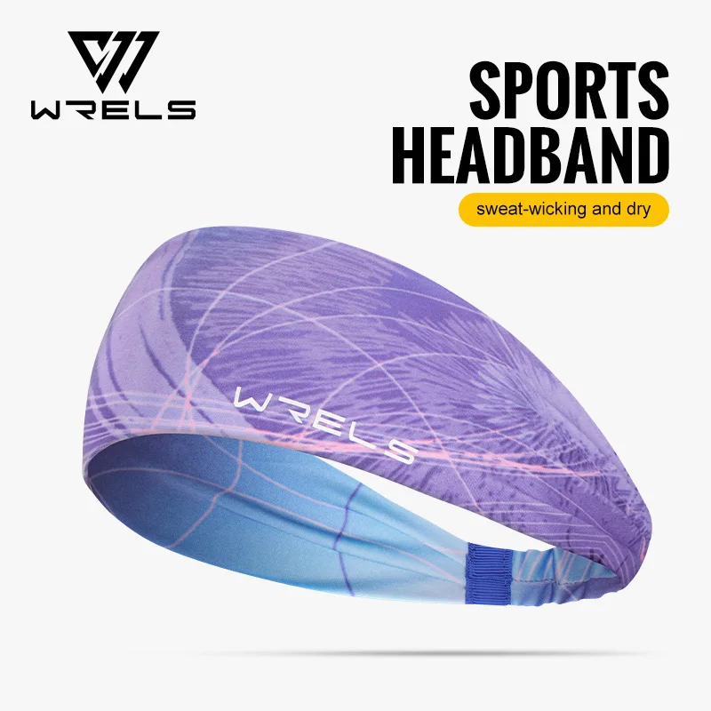 WRELS Sport-Stirnbänder, feuchtigkeitsableitende Schweißbänder zum Laufen, atmungsaktive Stirnbänder, elastisches, rutschfestes Haarband für Damen und Herren
