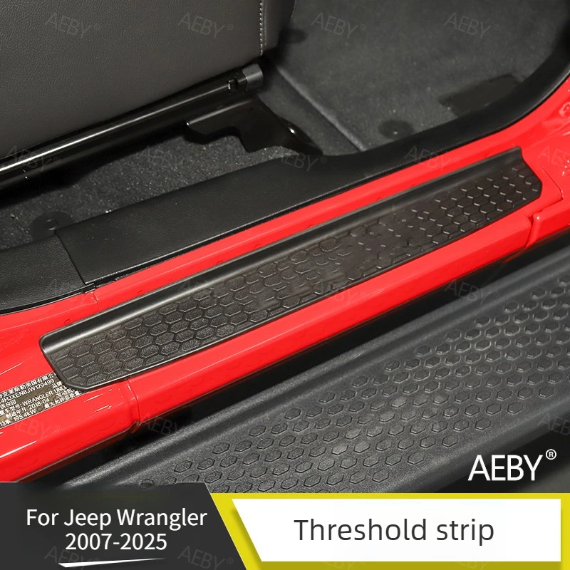 For Jeep Wrangler 2007-2025 Black powder coated sill scuff plates,Welcome pedal guard,entrance guard,Car external accessories
