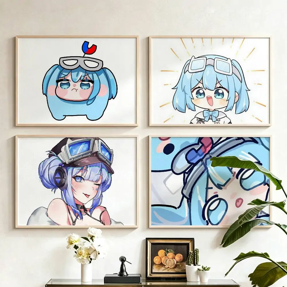 K-Kawaii Girl S-StelLive A-Arahashi Tabi Poster HD Self Adhesive Waterproof Wall Art Ideal for Home Office Dorm Gift