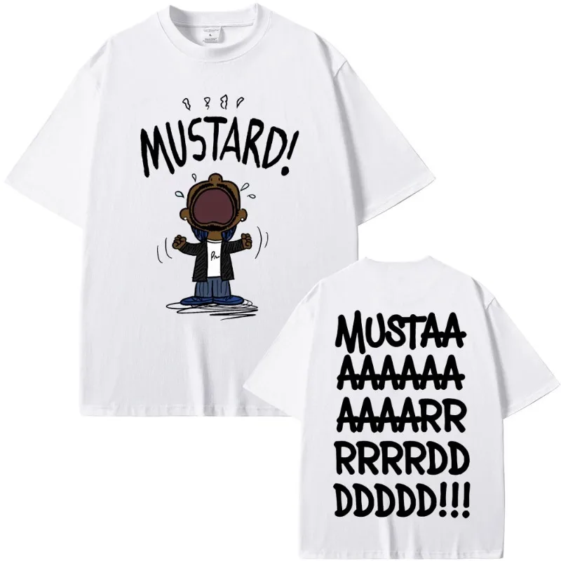 Rapper Kendrick Lamar Not Like Us Mustard Funny Print T-shirts Men Women Hip Hop Popular Music T-shirt Men's Over sized summer