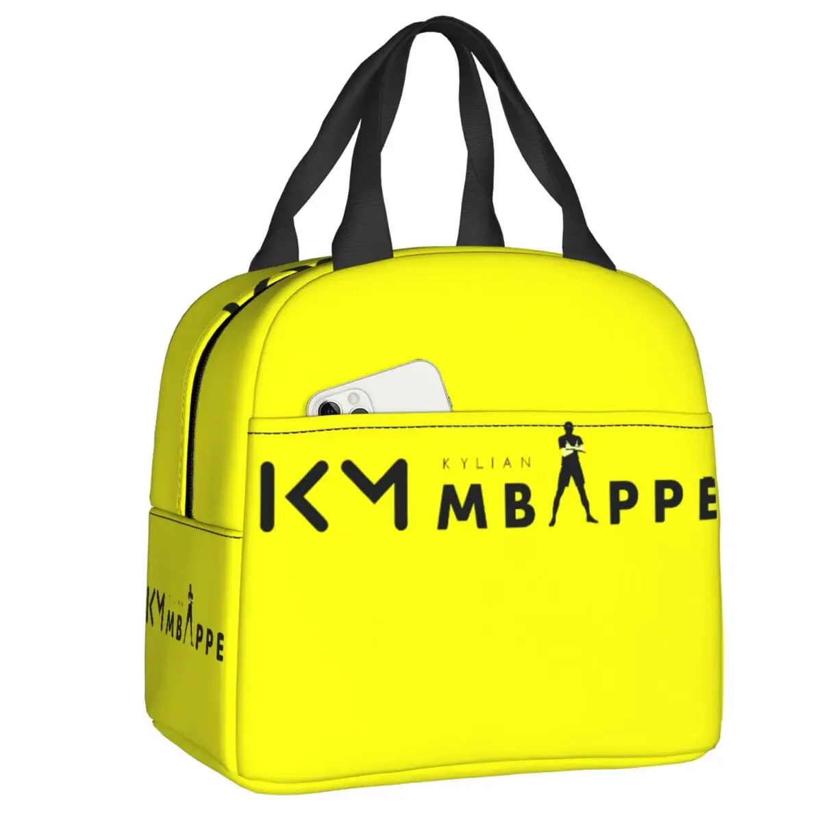 Custom Mbappes KM Insulated Lunch Bags for Women Soccer Portable Thermal Cooler Food  Box Kids School Children