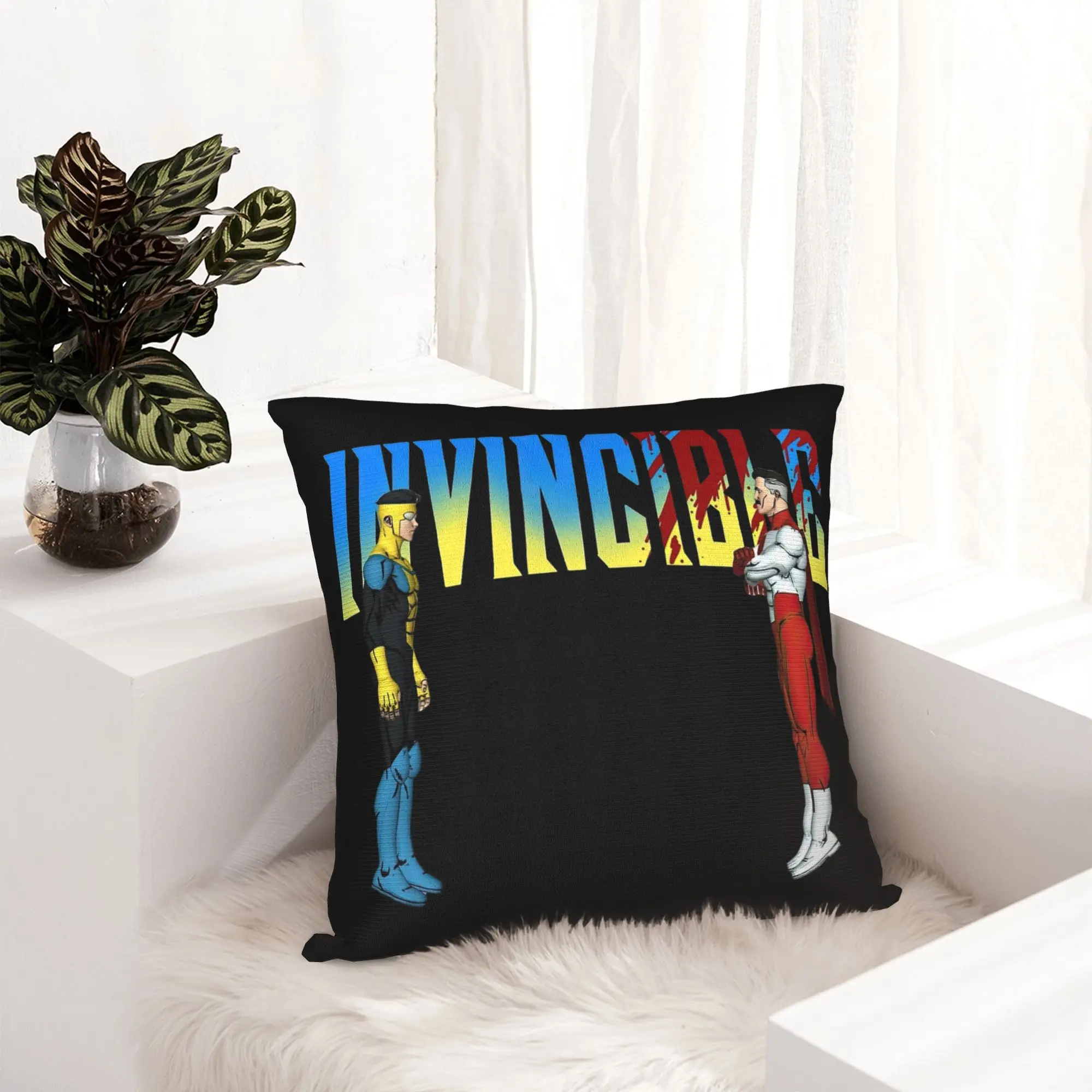 Invincible Standoff Omni Man Pillowcase Printed Polyester Cushion Cover Decoration  Pillow Case Cover Chair Square 40*40cm