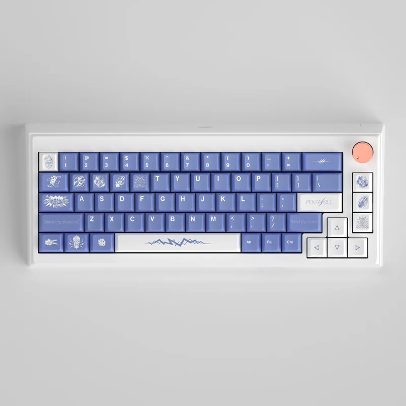 165 Keys Keycaps PBT Dye Sublimation Impulse Blade Blue Cherry Height Mechanical Keyboard AULA F75 Anne Pro 2 Mad 60he 68he