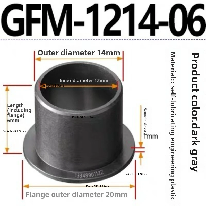 For Precision Polymer Bushing, GFM Self-Lubricating Bearing, High-Performance Repair Accessory, Multiple Sizes, 3/5/10/20PCS