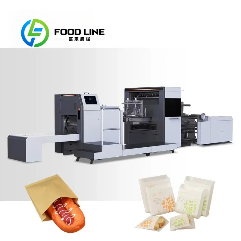 Eco Friendly Paper Bag Making Machine Using Biodegradable Paper Material For Shopping Takeaway Bag Environmental Processing