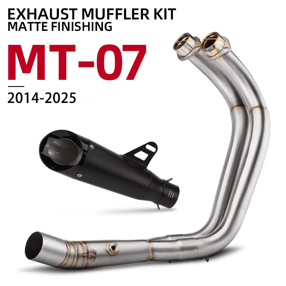 

MT07 Exhaust System For Yamaha R7 FZ07 XSR700 2014-2025 Motorcycle Escape Stainless Headers Tube Muffler with DB Killer