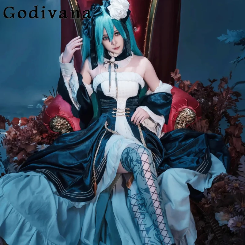

Cosplay Party Dress for Women Black Street Halloween Uniform Full Dress Set Female Festival Carnival Role Playing Dress
