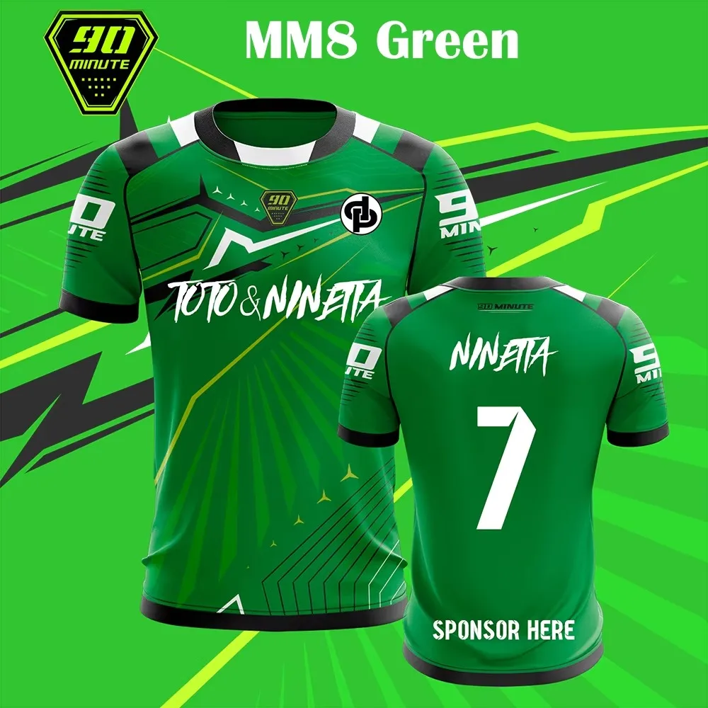 Summer New 90 Minutes Series MM8 Jerseys Men's Football T-shirts Outdoor Sports Breathable Quick-drying Tops Custom O-neck Tees