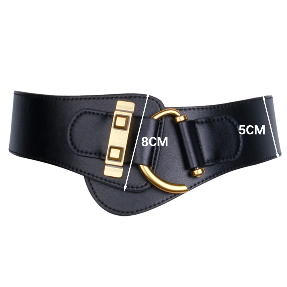 Vintage Golden Buckle Waist Belts Versatile Adjustables Soft Belt For Clothes Decoration