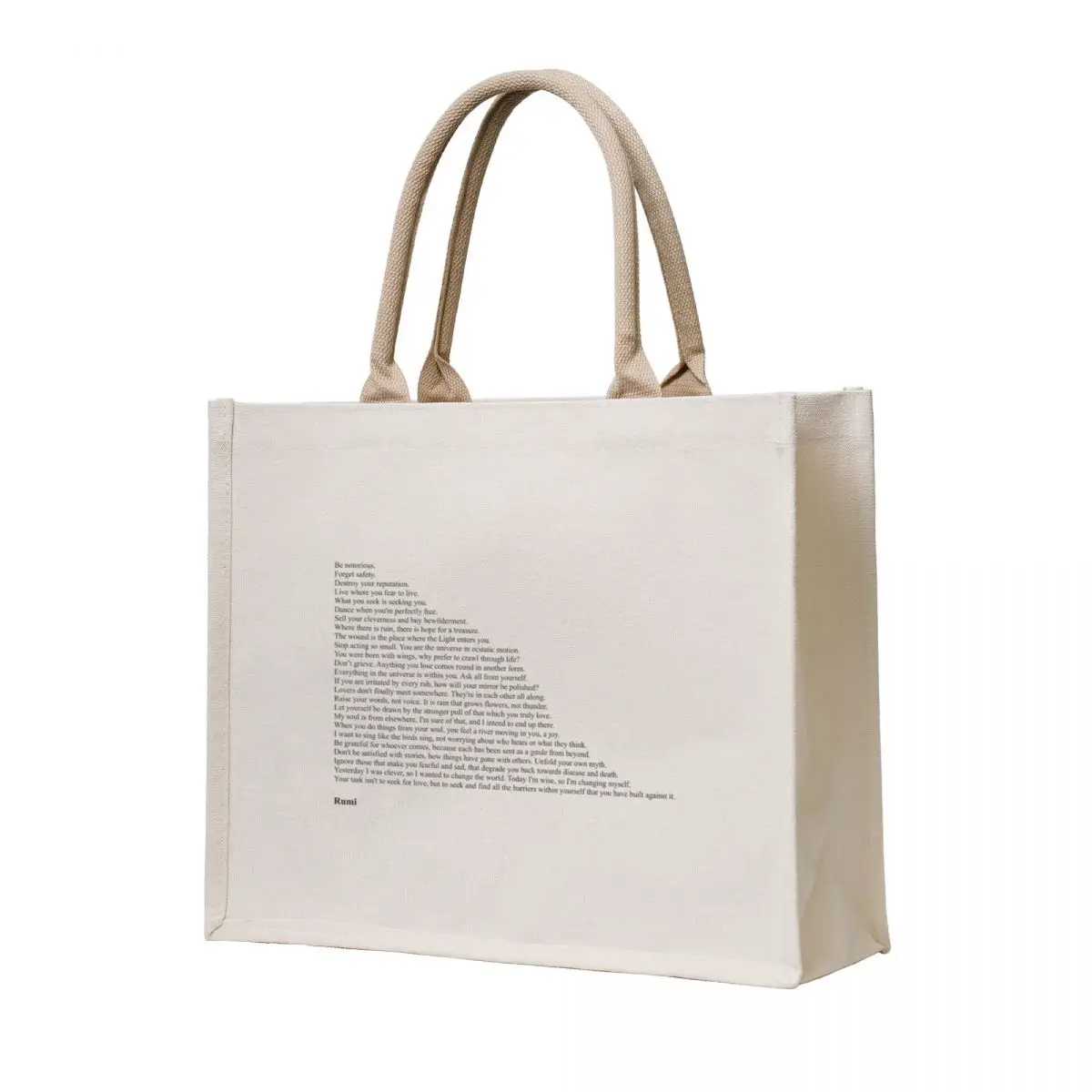 

Rumi Quotes Tote Bag large size bags shopper bags sacs de shopping