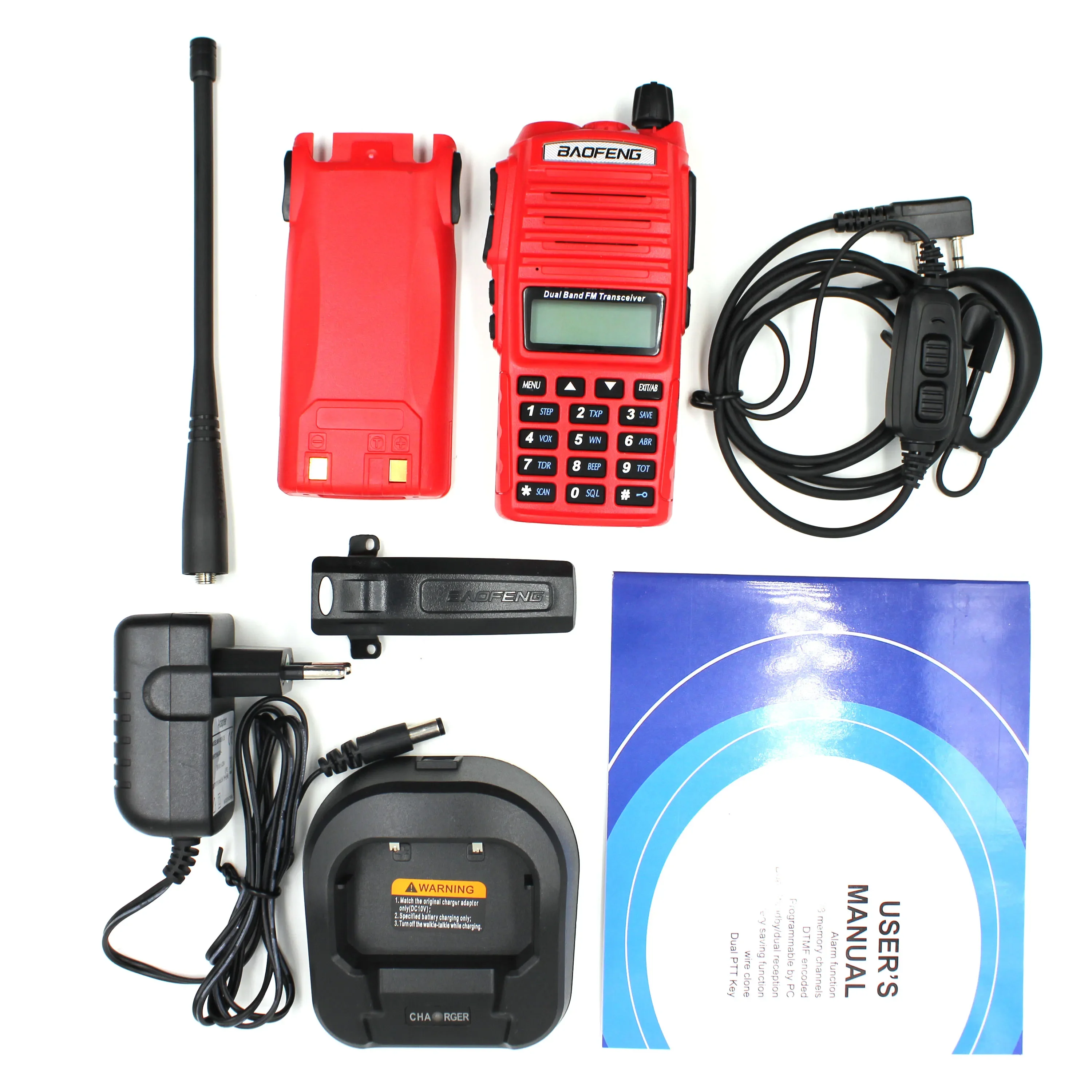 Radio HT BAOFENG UV-82 5W Kuning Merah Biru VHF UHF Dual Band HAM 70cm Berbagai Warna Mini Walkie Talkie (Dijual)