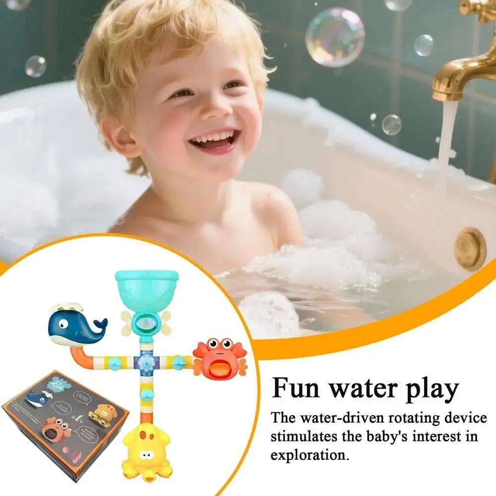 

Suction Cup Dinosaur Egg Shower Toys Educational Sensory Play Water Wheel Water Toy Outdoor Universal Water Slide Marine