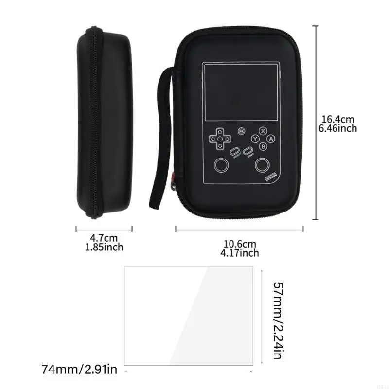 Shockproof carrying case and waterproof storage bag suitable For Anbernic RG35XX handheld game equipment.