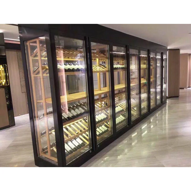 custom.Factory Customized Stainless Steel Display Cabinet Red Wine Cooler and Showcase Rack with Constant Temperature Control