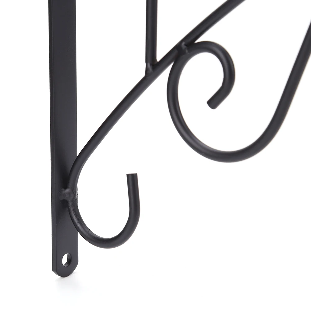 11.8 بوصة نبات معلق قوس ريفي ديكور المنزل الحديد ديكور حمالة تعليق جدارية السنانير منحني النبات شماعات ل الفوانيس تغذية الطيور