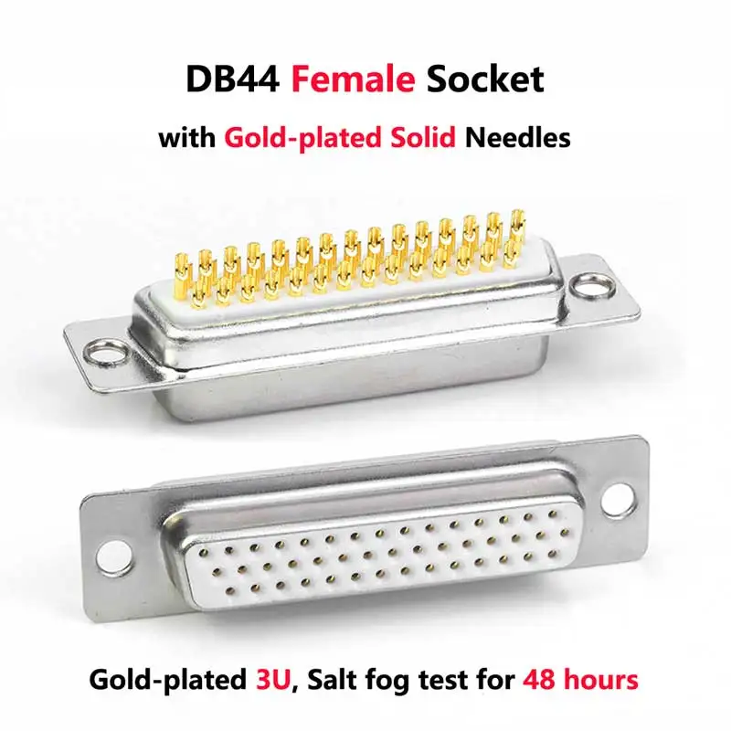 DB44 Welding Head Male Plug / Female Socket 3 Rows 44 Pin Serial Port Connector D-SUB 44 Adapters