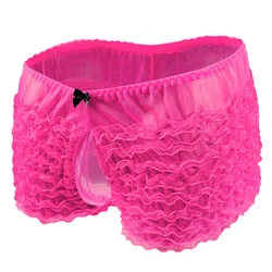 Sissy Lace Mesh Briefs Panties Gay Man Cake Cute Underwear Breathable Underpants Knickers Sissy Shorts Erotic Lingerie