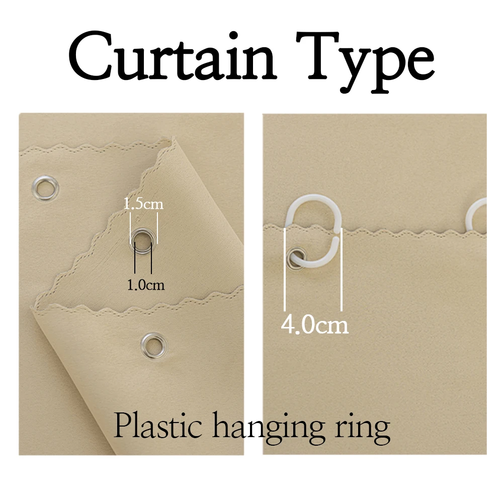 YanYangTian Vintage luxury curtain French curtain window living room bedroom Printed cute curtain Plastic hanging ring