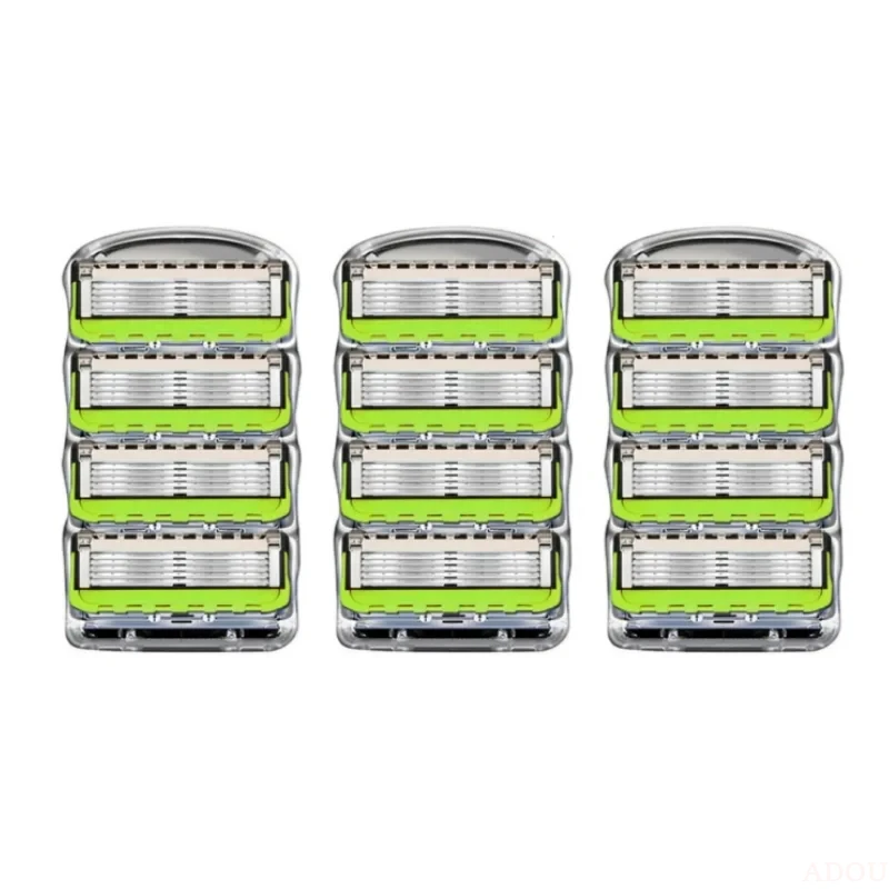 5-Layer Stainless Steel Manual Shaver Blades, Men's Classic Shaver Safety Cleaning and Care Tool