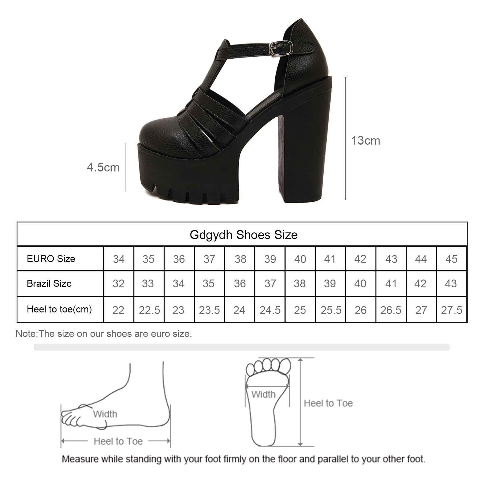 Gdgydh Women\'s Block Heeled Sandals Comfy Closed Toe Ankle Buckle Strap Heels Women\'s Gladiator Platform Sandals Party Shoes