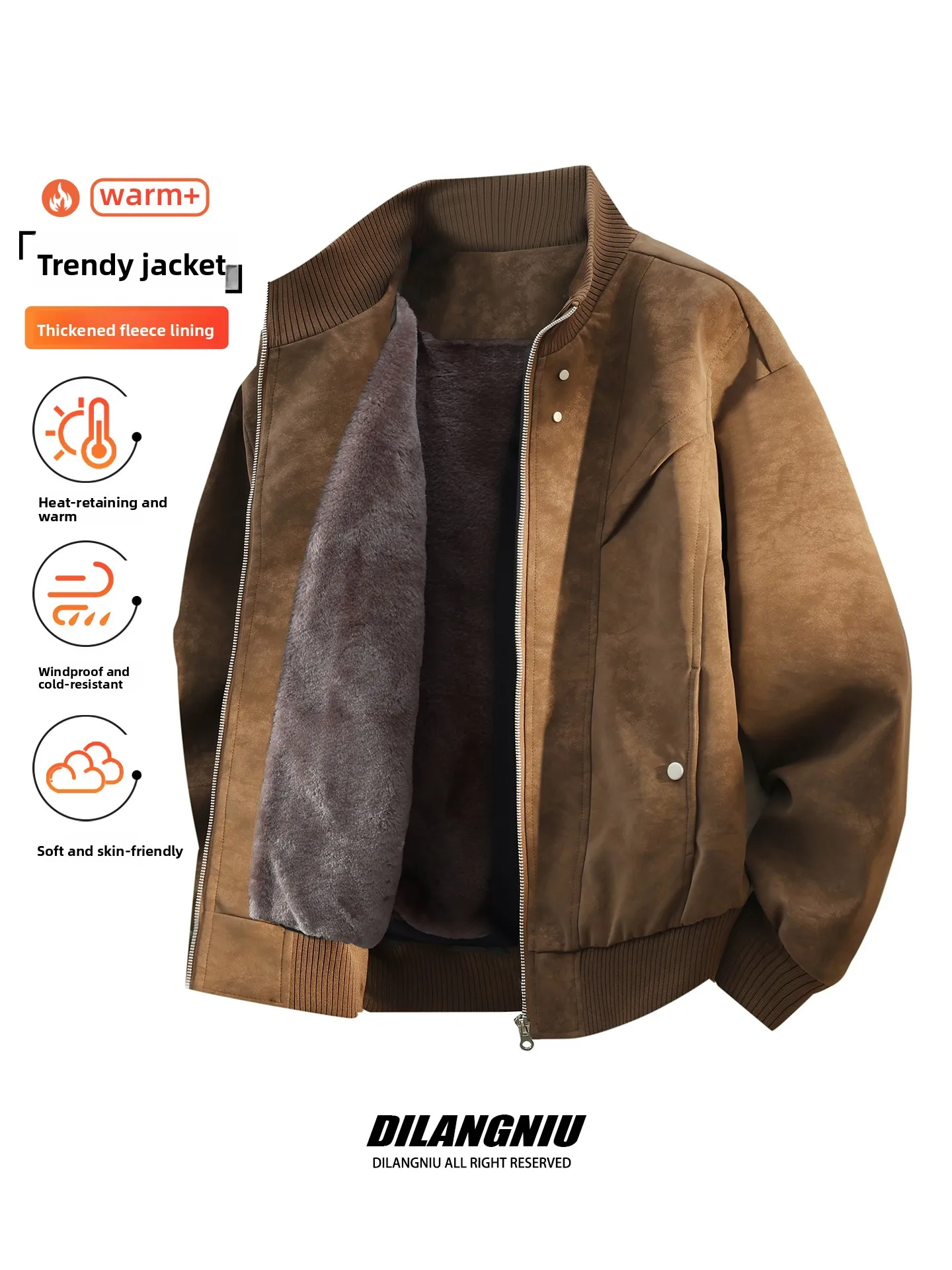 

American Barn Sle Men's Winter Jaet Thiened Fce Lined Baseball Collar Cotton Coat Versatile Faionable Youth ular