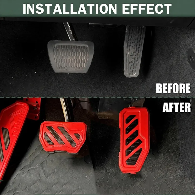 

Precise For Jeep Wrangler JL 4XE Gas Pedal& Brake Pedal& Dead Pedal For 2018-2025 For Gladiator JT Accelerator Rest Brake Pedal