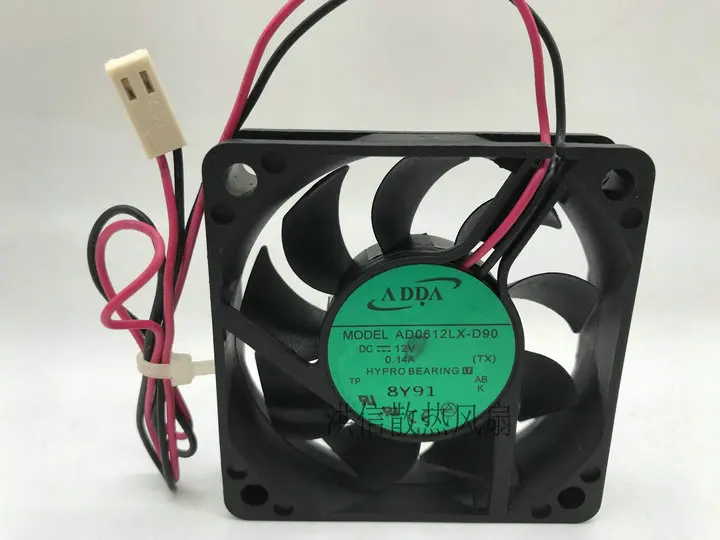 

ADDA AD0612LX-D90 DC 12V 0.14A 60x60x15mm 2-Wire 60mm Cooling Fan