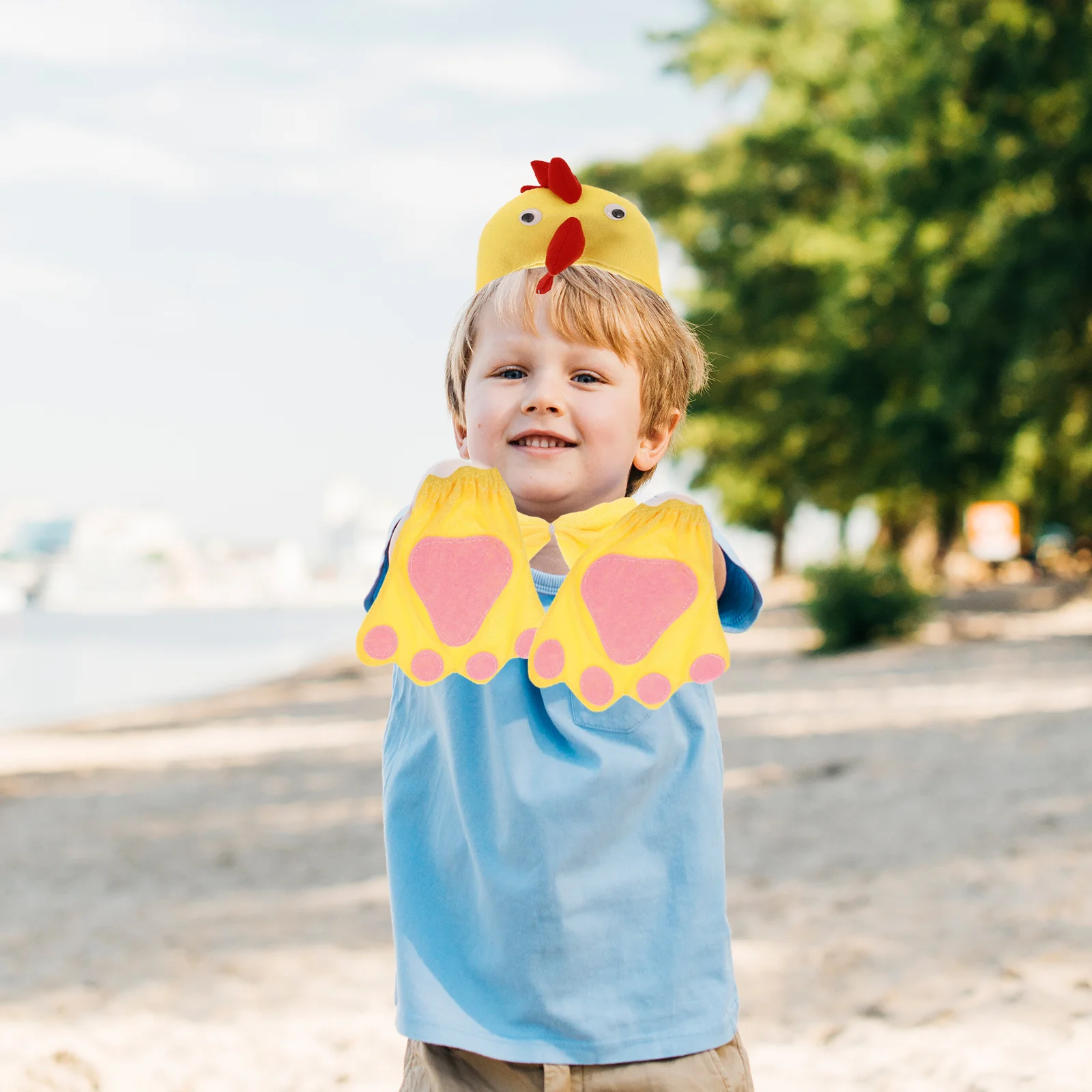 1Set Lovely Chick Headband Tail Gloves Cosplay Accessory for Kids and Adults Party Chick Headband Photo Props Cosplay Supplies