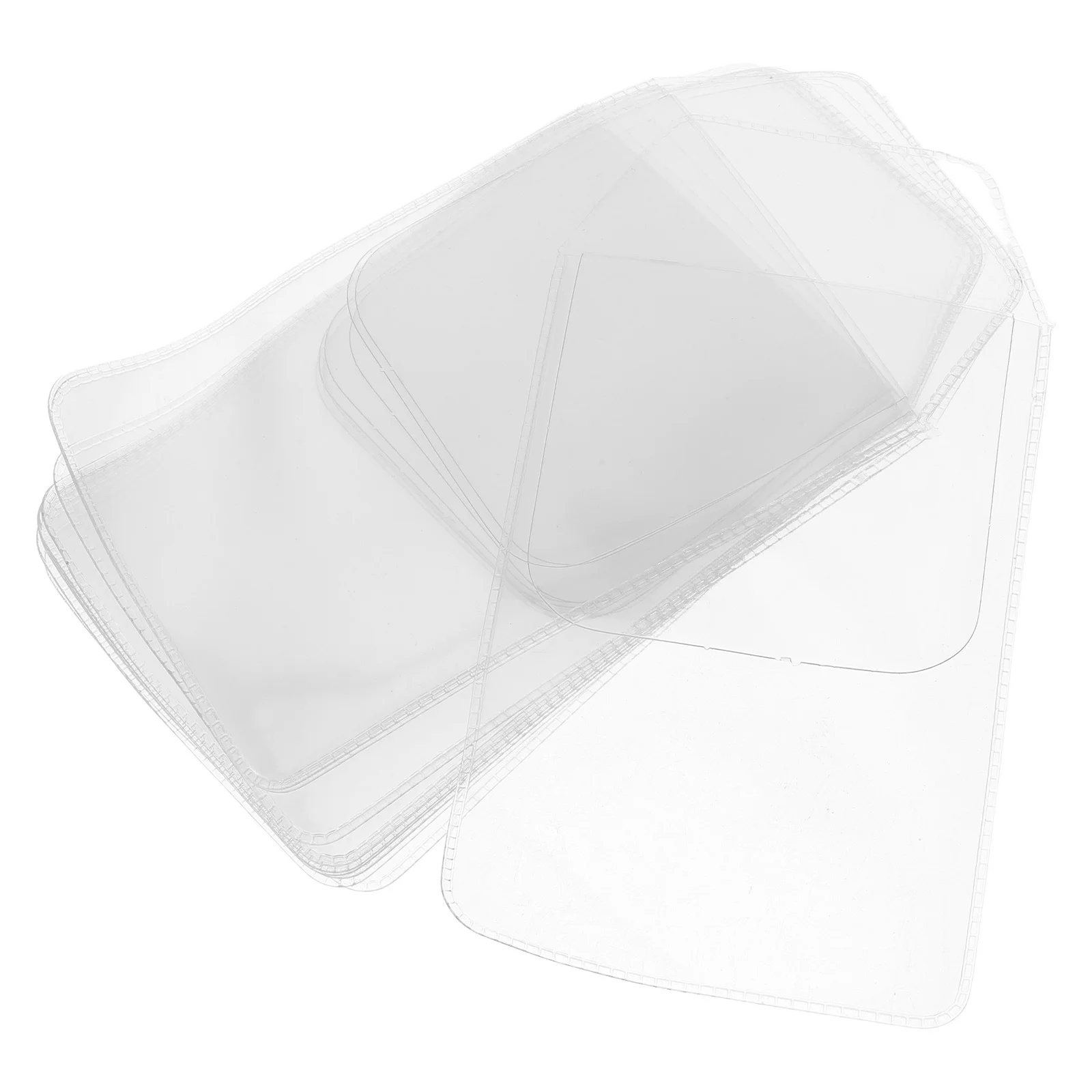 

10Pcs Pen Bag PVC Waterproof Trapezoid Leak-Proof Pencil Case for Pens Pencils Stationery Storage Wallet Organizer