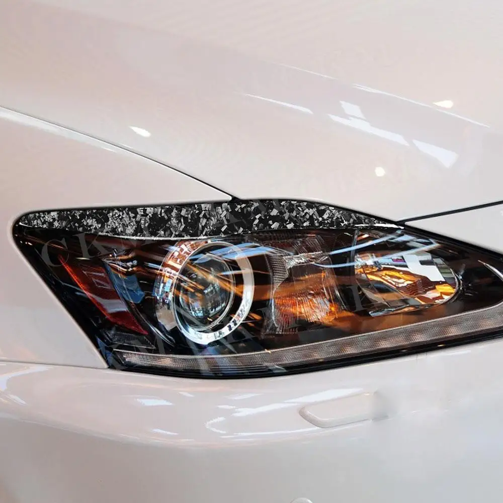

Forged Carbon Front Bumper Eyebrow Decoration for Lexus IS250 300 2006 2007 2008 2009 2010 2011 2012 Headlight Covers Stickers