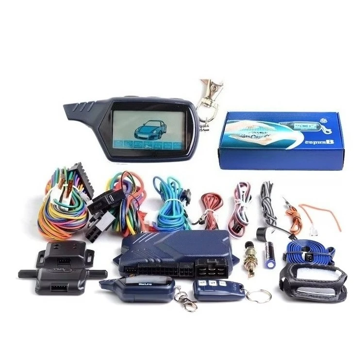B9 Remotely Start Engine Keyless Remote Control Car Two Way Car Alarm System for All 12V Cars
