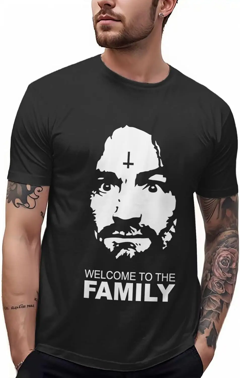 

Fashion style - Charles Music Manson T Shirt Man's Summer Cotton O-Neck Short Sleeve T-Shirts
