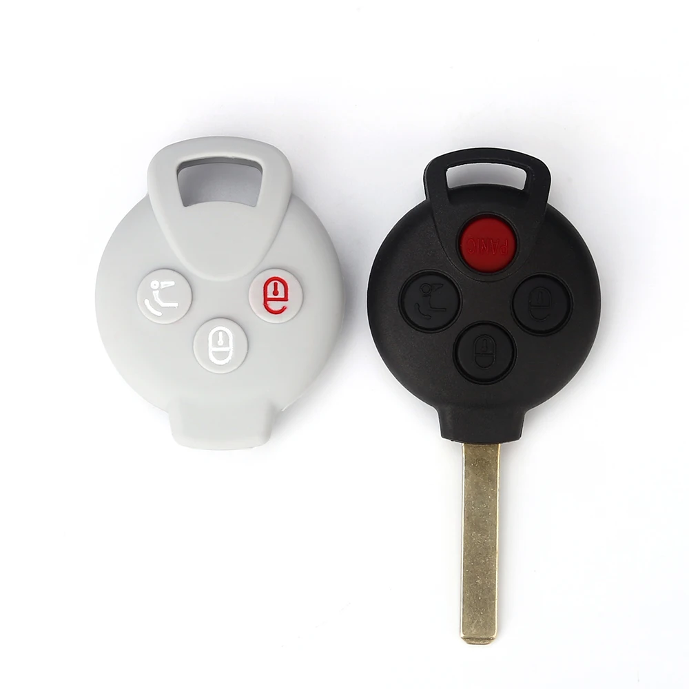 1 PC Car Remote Key Silicone Case Protective Cover For Mercedes Smart 451 Fortwo Car Accessories
