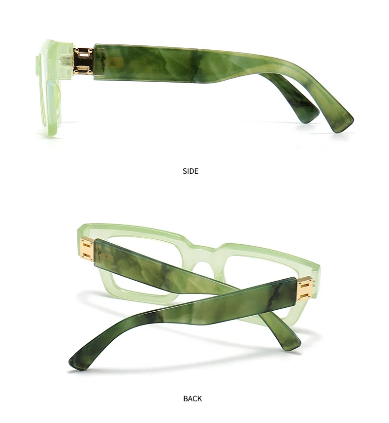 Marke Design Retro Lesebrille für Mann und Frauen Mode Luxus Beine Große Größe Quadratische Presbyopie Brillen Dioptrien 0 bis + 6,0 – Detail 14