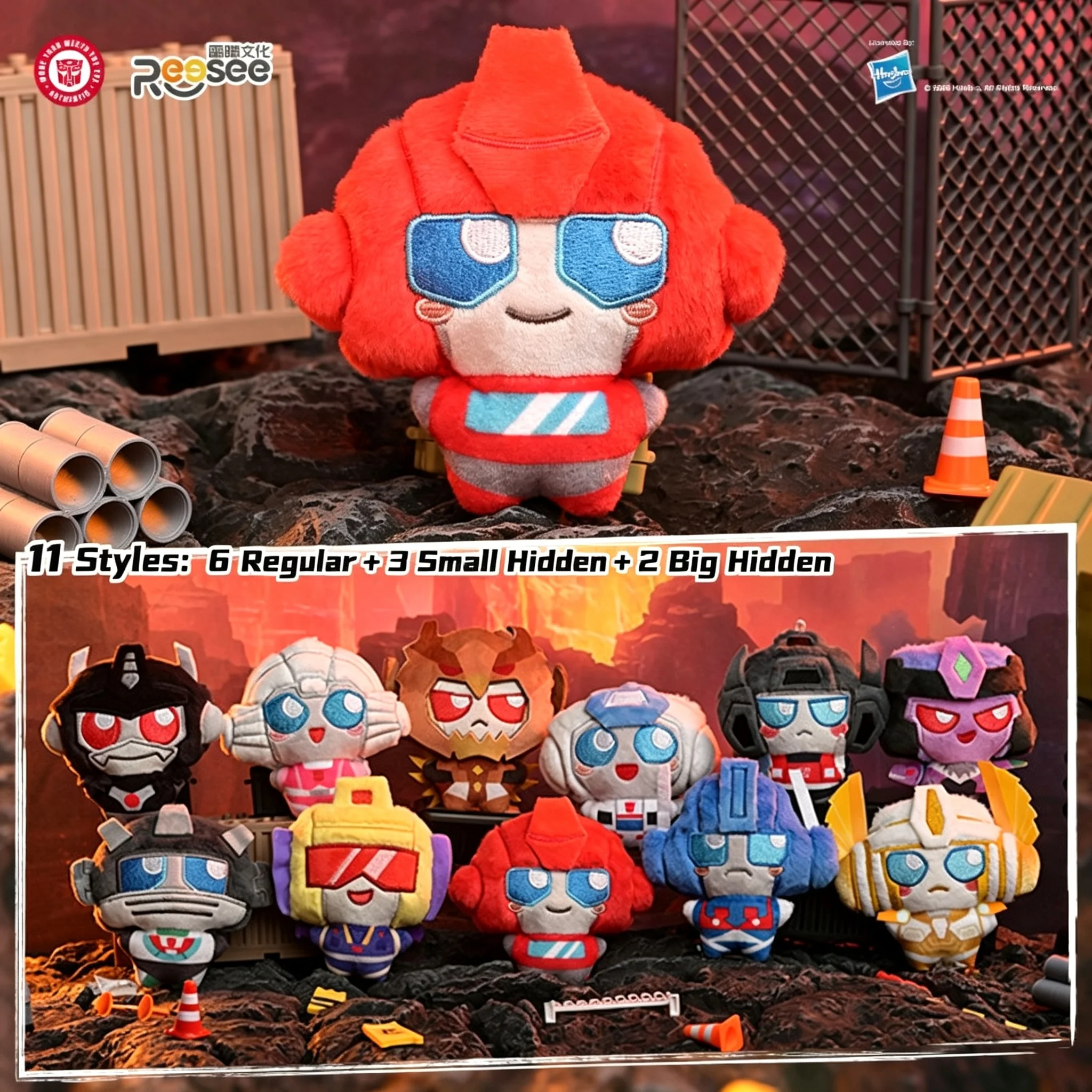 Reesee Official Transformers Mini Series Plush Blind Bag Wave 2 – Chibi Plush Keychain Collectible Figure, Cute Anime Toy Gift