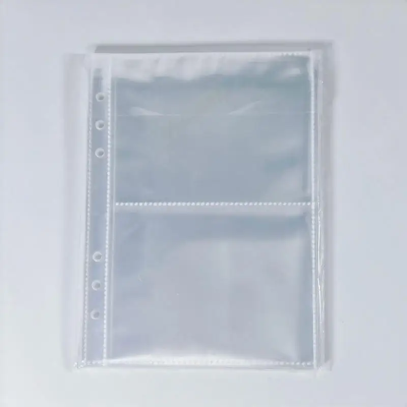 

Photo Card Collection Book Bag Postcard Organizer A5 Transparent PVC File Folders Loose Leaf Bag Notebook Document Filing Bag