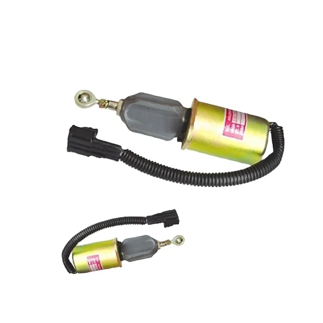 Excavator spare parts, engine stop solenoid valve C43977620 24V KLB-A7050