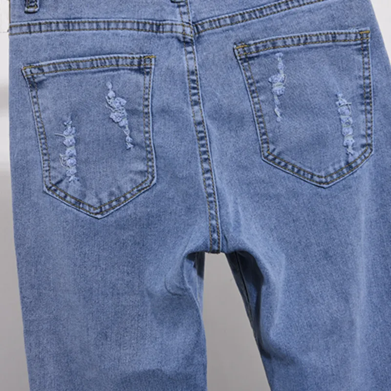 กางเกงยีนส์ ANJY รุ่นใหม่ประจำฤดูใบไม้ผลิ/ฤดูใบไม้ร่วง ปี 2025 สำหรับผู้หญิง ปักลาย แต่งผ้าต่อกัน ทรงสลิมฟิต สวยสง่า สไตล์ลำลอง ความยาวระดับข้อเท้า รุ่น A15601