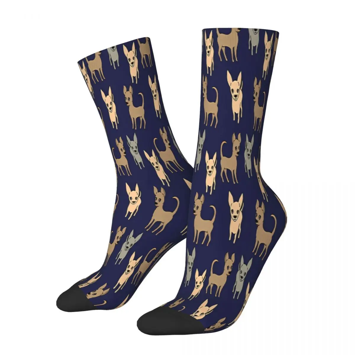 Chihuahua Chihuahuas Navy Blue Animal Socks Male Mens Women Autumn Stockings Polyester