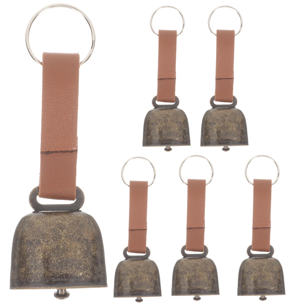 

6Pcs Bear Repellent Outdoor Copper Bells Retro Loud Pet Bells Anti-Lost Camping Hiking Cowbells for Dogs Cats Livestock