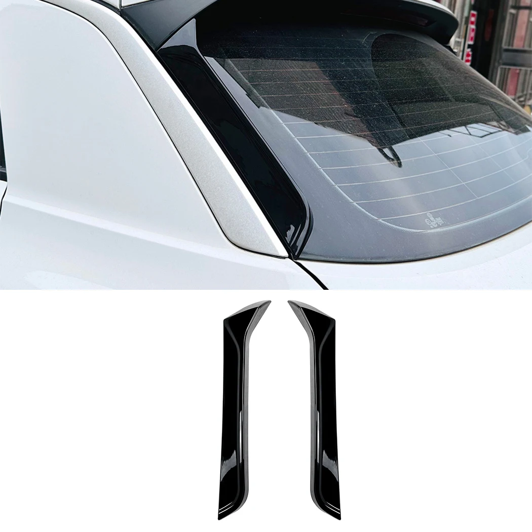 Car Rear Window Side Spoiler Wing Trim Cover Canard Splitter ForVolkswagen T-ROC SUV A11 MK1 R R-Line TSI TDI 2017-2024