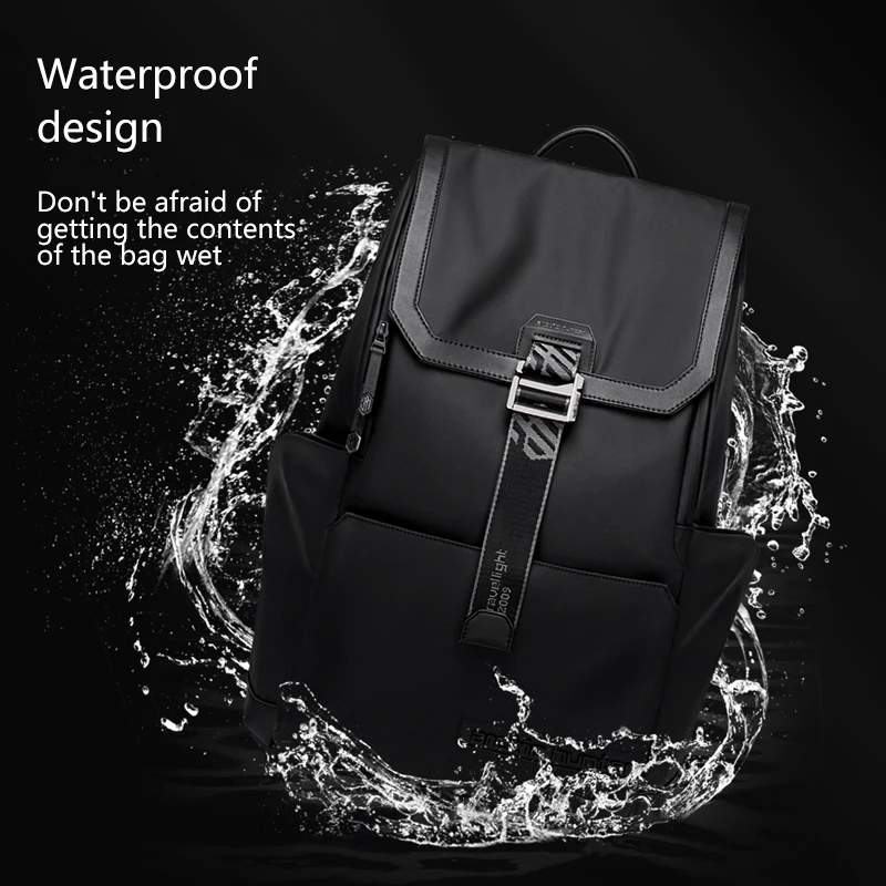 Arctic Hunter Men\'s High Quality New Waterproof Trend Buckle Hook Backpack Business Leisure Computer Backpack College Student Sc