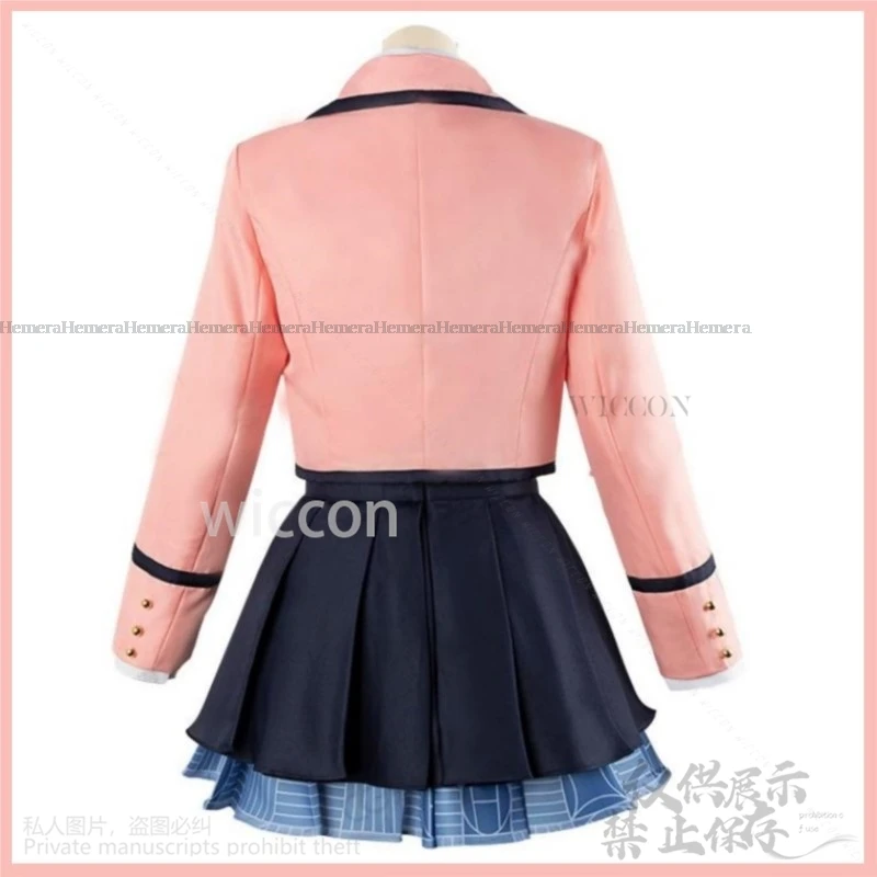 Anime Spel Gakuen Idolm @ Ster Hanami Saki Cosplay Kostuum Pruik Japan Zuid Korea Jk Uniform Jas Rok Vrouw Mooie Lolita Pak