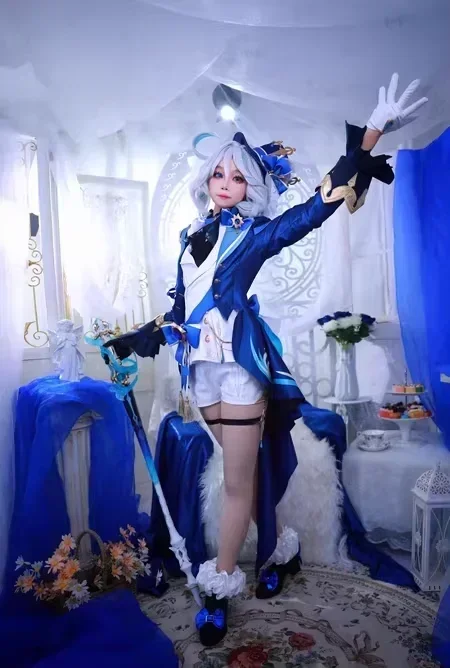 Neuvillette Furina Genshin Impact Cane and Scepter Cosplay Props Halloween Carnival Cosplay Party Props Accessories