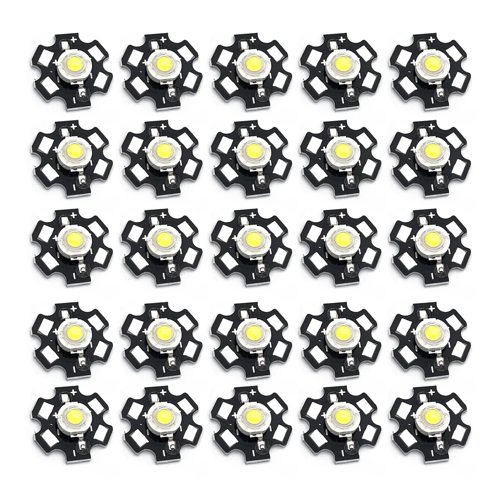

25pcs 1W 5V LED Lamp Chip Beads 200lm Brightness High Power For Floodlight Industrial Commercial Lighting Tool Accessories