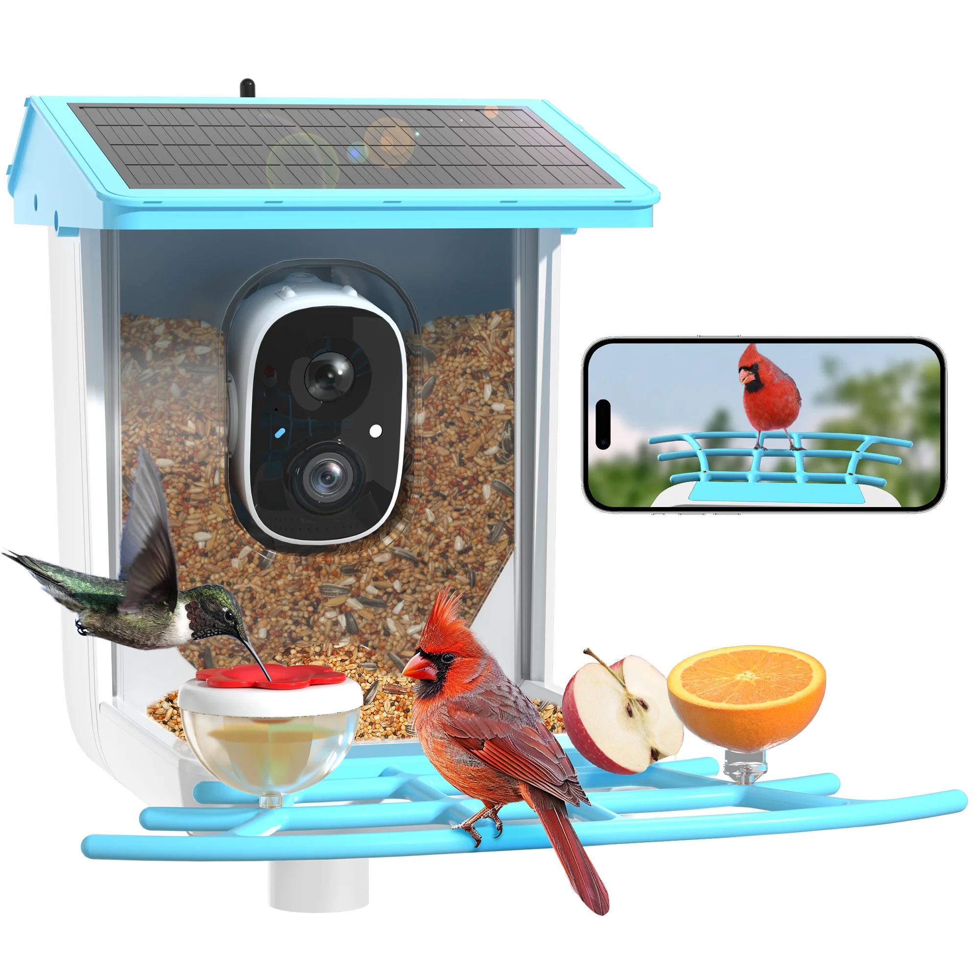 

Outdoor Smart Bird Watching Camera With Solar Panel, AI Identify 6000+ Species, Birdfy Bird Feeders AI Identify For Bird Lover