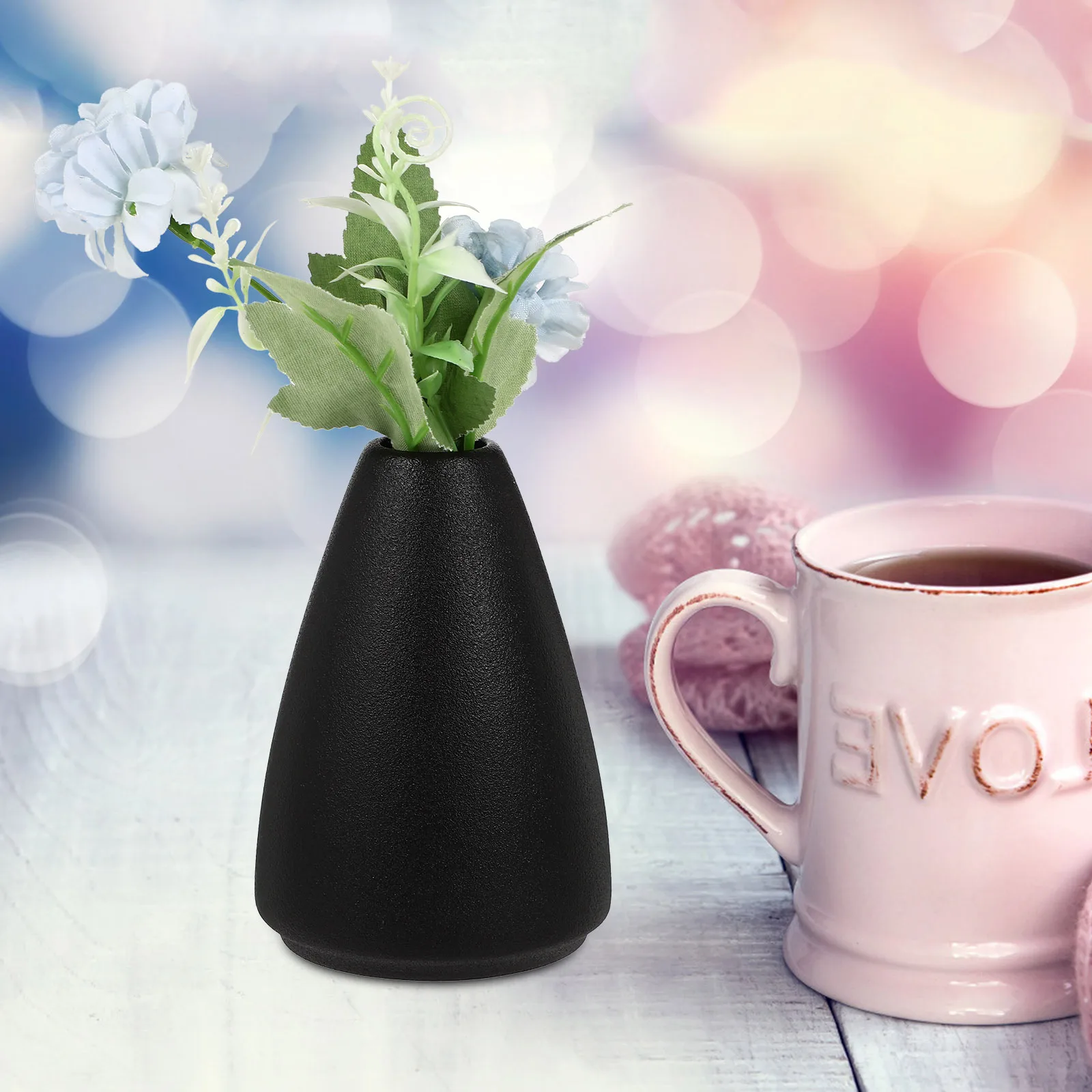 

Small Ceramic Vase Material Simple Color Flower Vase for Desktop Table Home Office Decoration Vases for Decor