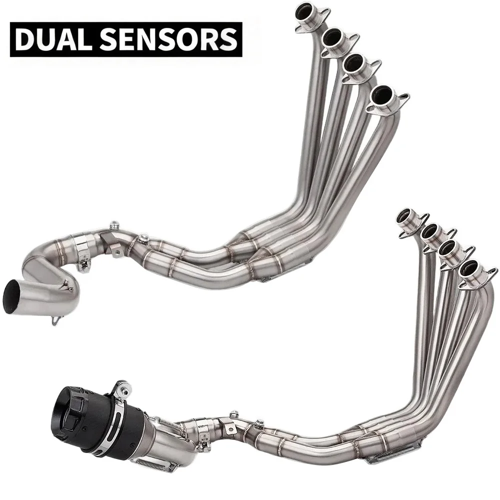 2014-2025 escape sc proyect Tube Front Link Pipe Exhaust For CBR650R CBR650F CBR650 CB650F With Two oxygen sensors
