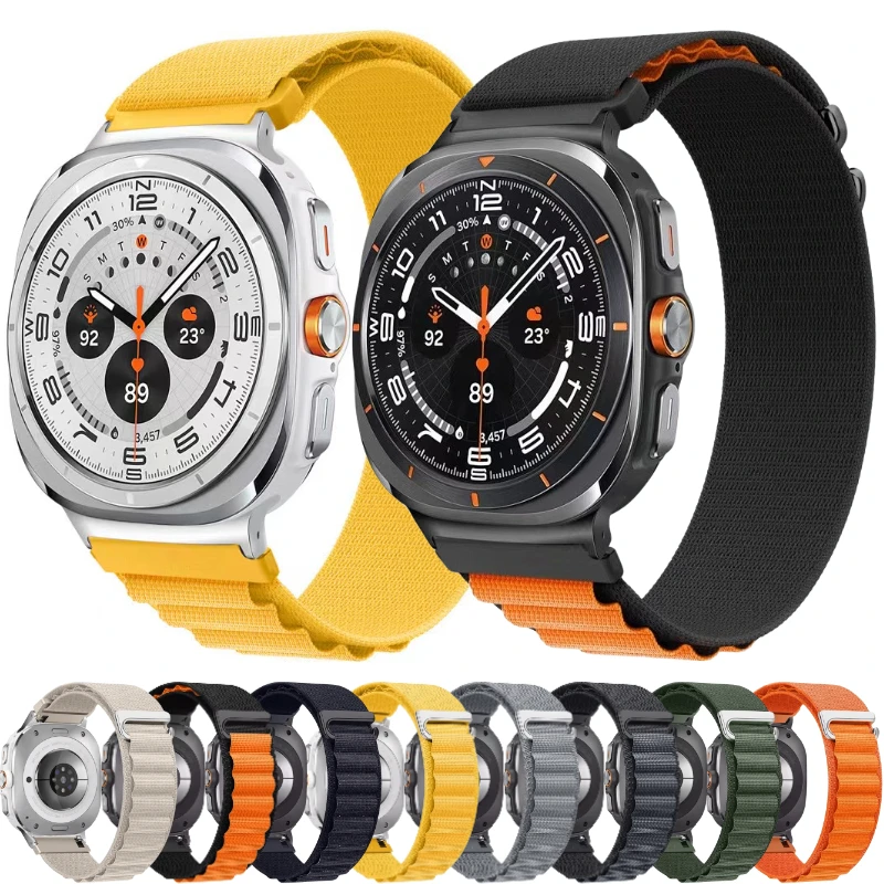 Alpine Nylon Strap Bracelet for Samsung Galaxy Watch Ultra 2025 47mm Wristband Galaxy Watch 7 Ultra 47mm Replacement